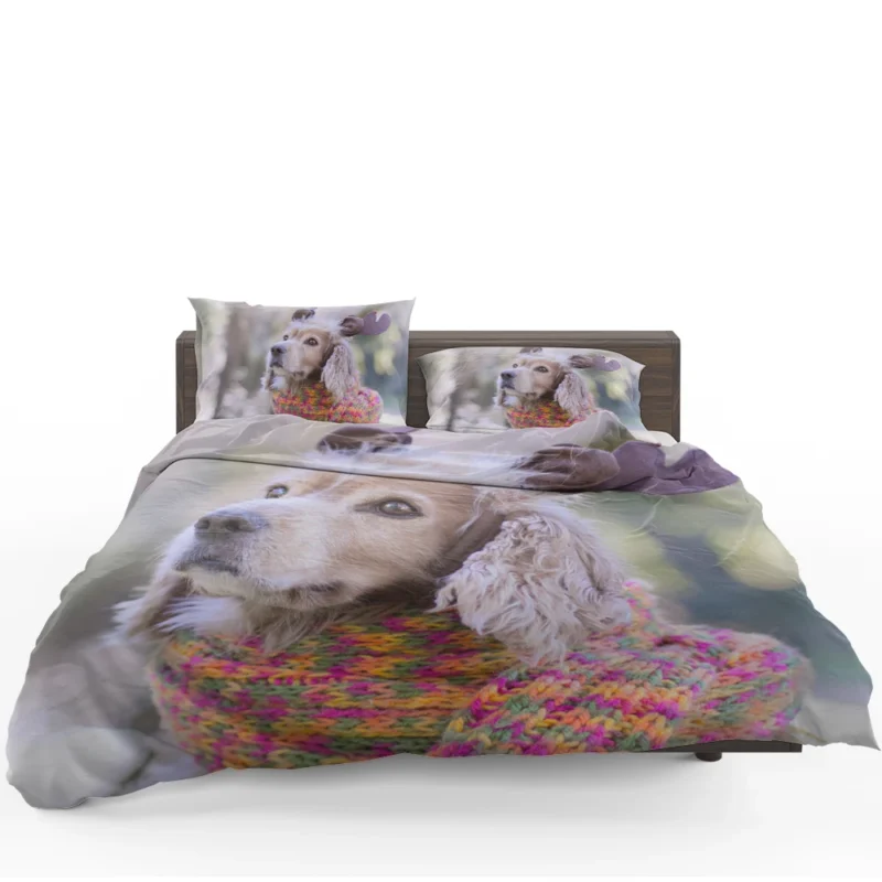 Cozy Scarves and Muzzles: Spaniel Quartet Bedding Set