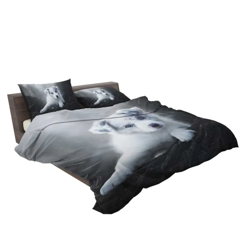 Cute Ba Puppies: Australian Shepherd Puppy Bedding Set 2