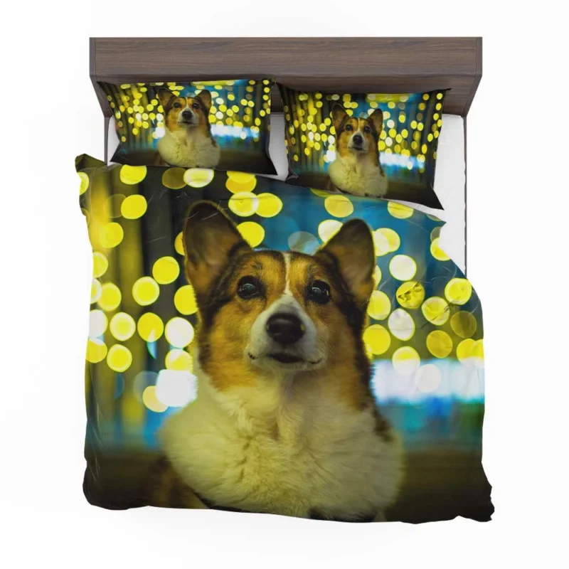 Cute Charm: Fourfold Corgi Quartet Bedding Set 1