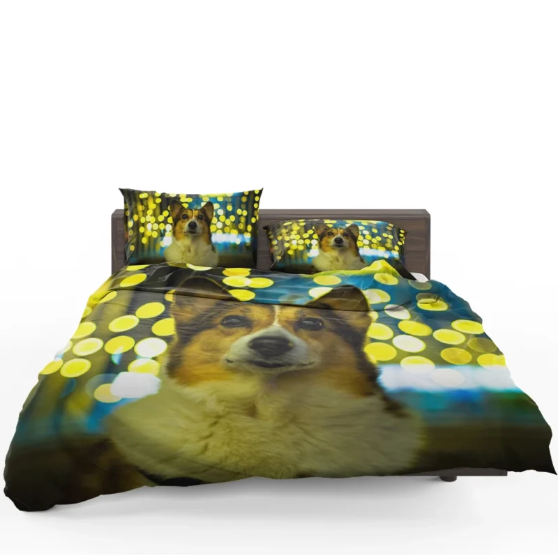 Cute Charm: Fourfold Corgi Quartet Bedding Set