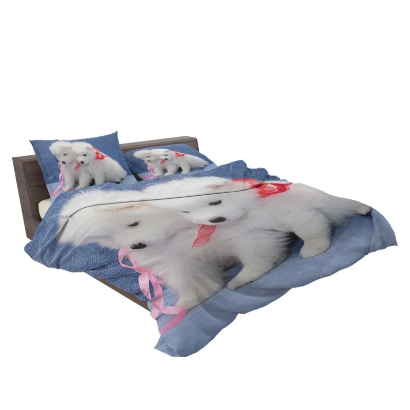 Cute Samoyed Puppies: Quartet Bedding Set 2