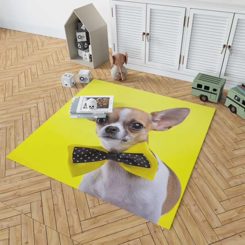 Dainty and Delightful: Chihuahua Quartet Floor Rug 1