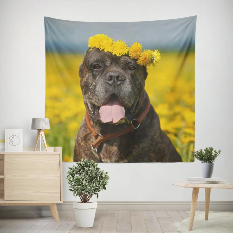 Depth of Field Beauty  Cane Corso Quartet Wall Tapestry