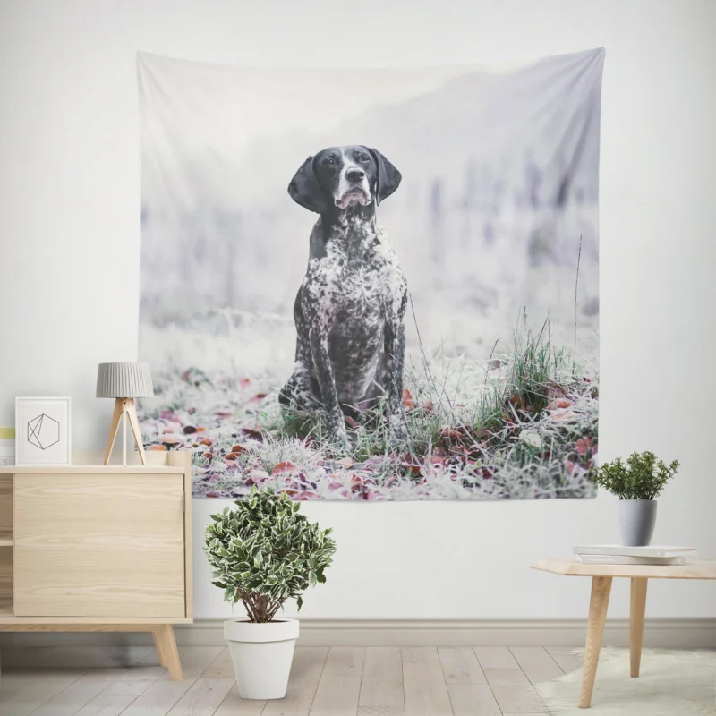 Depth of Field Beauty  Pointer Quartet Wall Tapestry