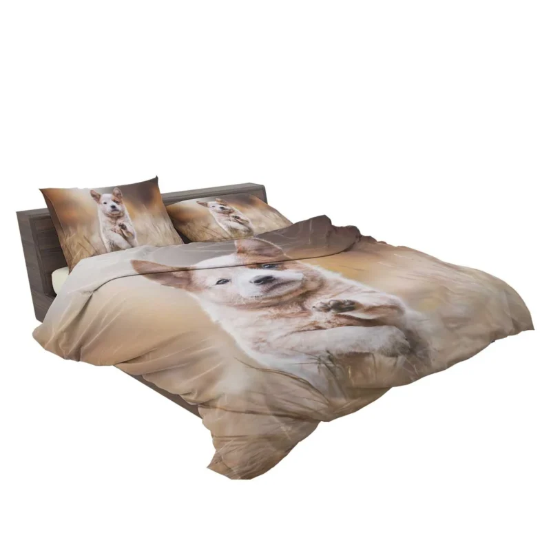 Depth of Field Puppy Play with the Akita Quartet Bedding Set 2