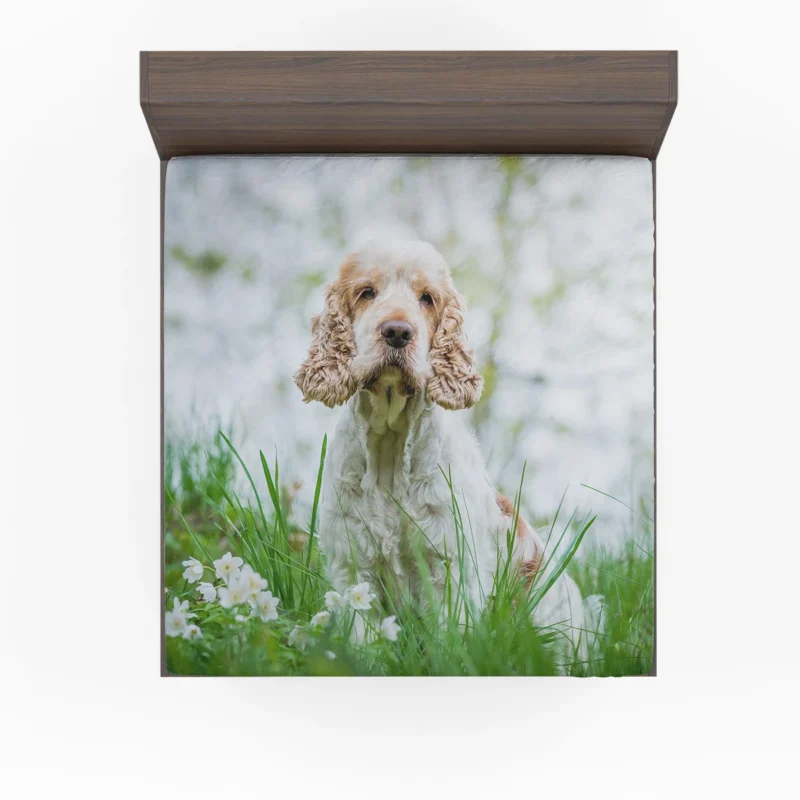 Depth of Field Spaniel Beauty: Cocker Spaniel Quartet Fitted Sheet