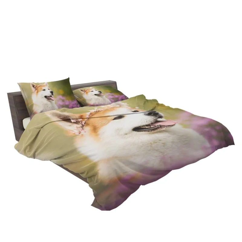 Dreamy Blurred Surroundings: Shiba Inu Quartet Bedding Set 2