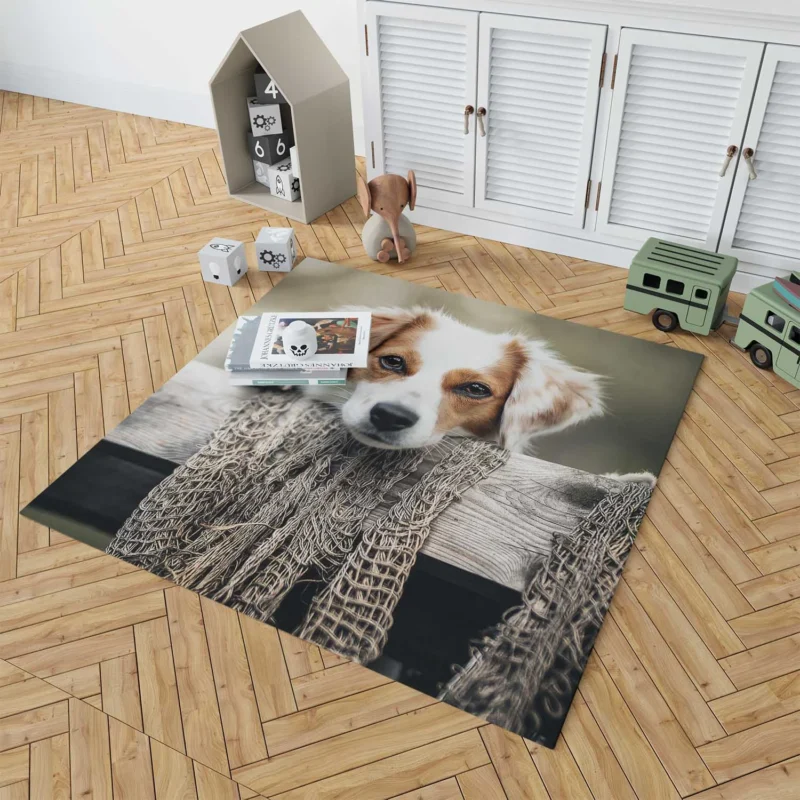 Dutch Delight: Maki the Kooikerhondje Puppy Floor Rug 1