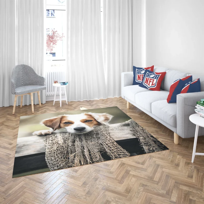 Dutch Delight: Maki the Kooikerhondje Puppy Floor Rug 2