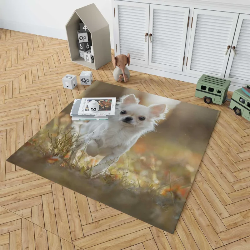 Elegance in Fourfold: Chihuahua Quartet Floor Rug 1