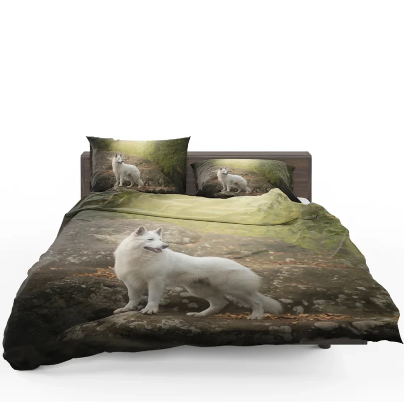 Elegance in Harmony: White Shepherd Quartet Bedding Set