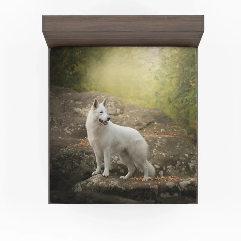 Elegance in Harmony: White Shepherd Quartet Fitted Sheet