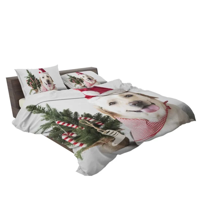 Elegance in Red Petals: Labrador Quartet Bedding Set 2