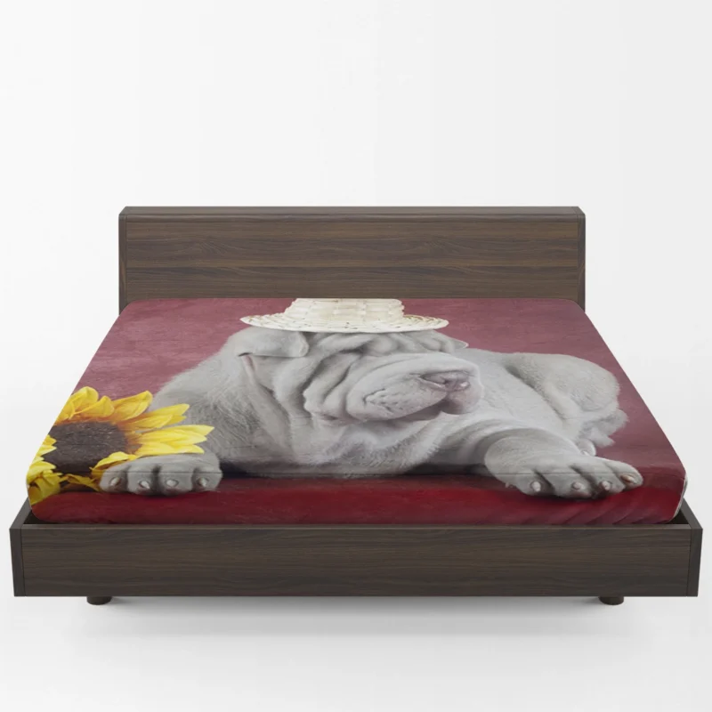 Elegant Shar Pei Ensemble: Quartet Fitted Sheet 1