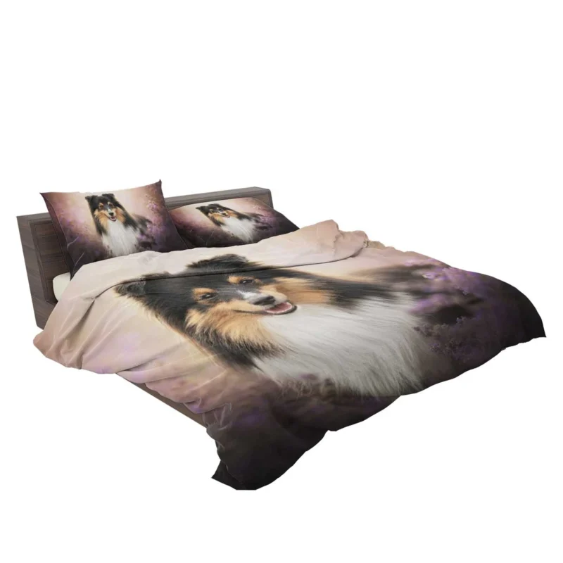 Elegant Shetland Protective Sheepdog Gathering: Quartet Bedding Set 2