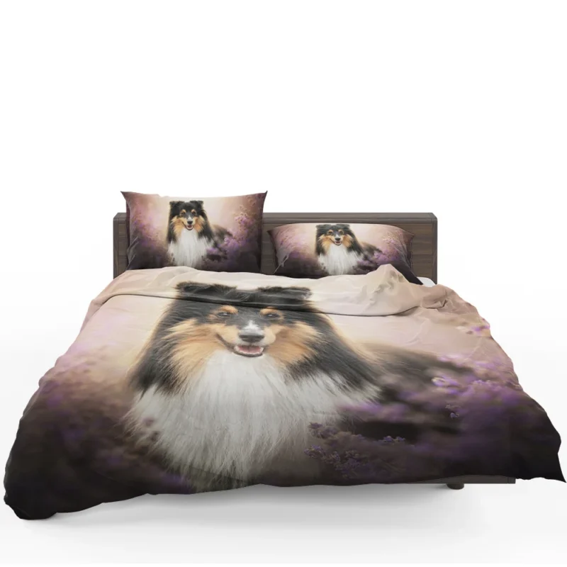 Elegant Shetland Protective Sheepdog Gathering: Quartet Bedding Set