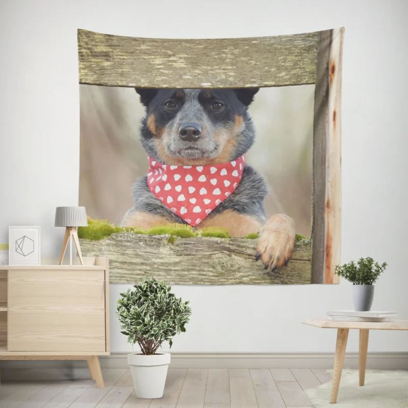 Energetic Herding Dogs  Australian Cattle Dog Wall Tapestry