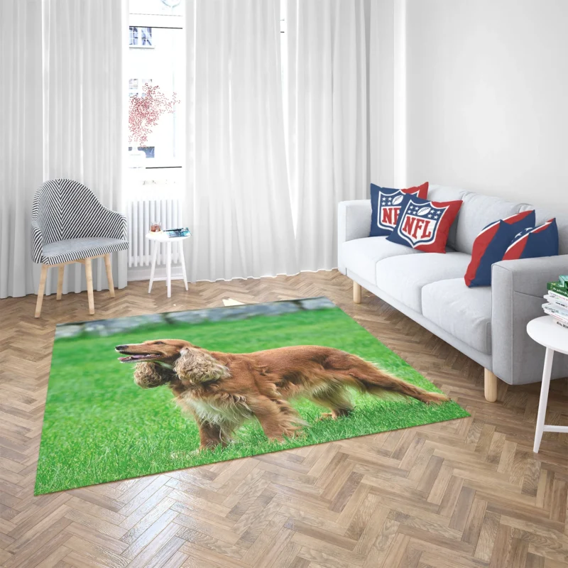 English Elegance with Spaniel: Cocker Spaniel Quartet Floor Rug 2