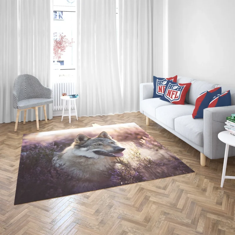 Enigmatic and Compelling: Wolfdog Quartet Floor Rug 2