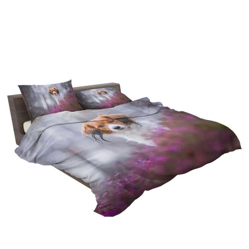 Ethereal Quartet: Kooikerhondje Flowers in Depth Bedding Set 2