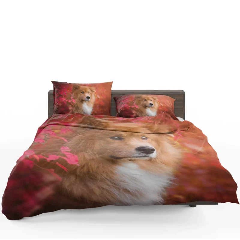 Eurasier Autumn Delight: Muzzle in Falling Leaves Bedding Set