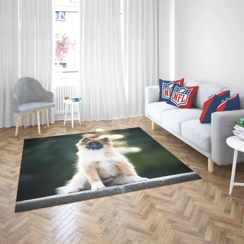 Eurasier Puppy in a Bauble: Eurasier Quartet Floor Rug 2