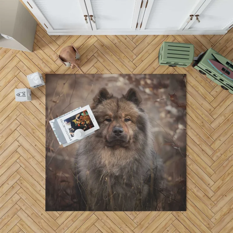 Eurasier Tranquility: Nature Backdrop Floor Rug