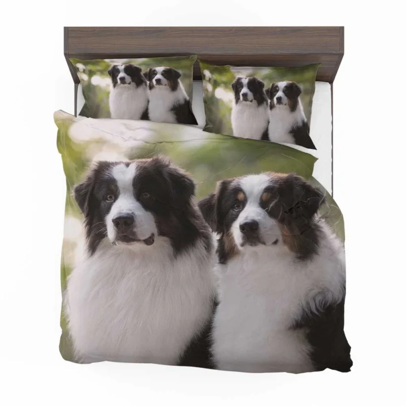 Father and Son Bond: Australian Shepherd Bedding Set 1