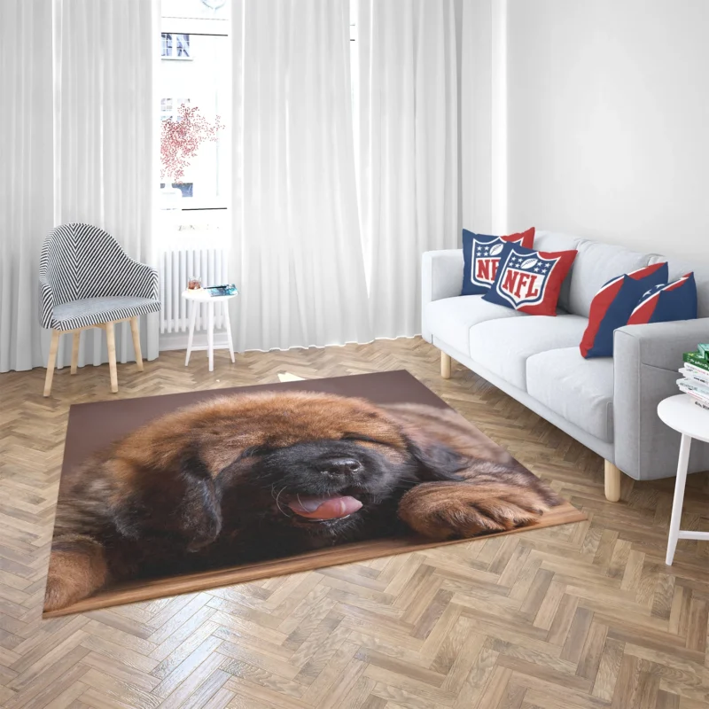 Fluffy and Adorable: Tibetan Mastiff Puppies Floor Rug 2