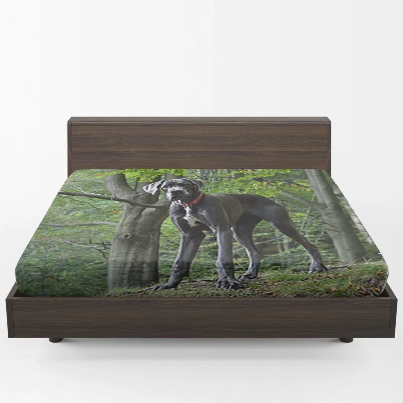 Forest Majesty Captured: Large Great Dane Fitted Sheet 1