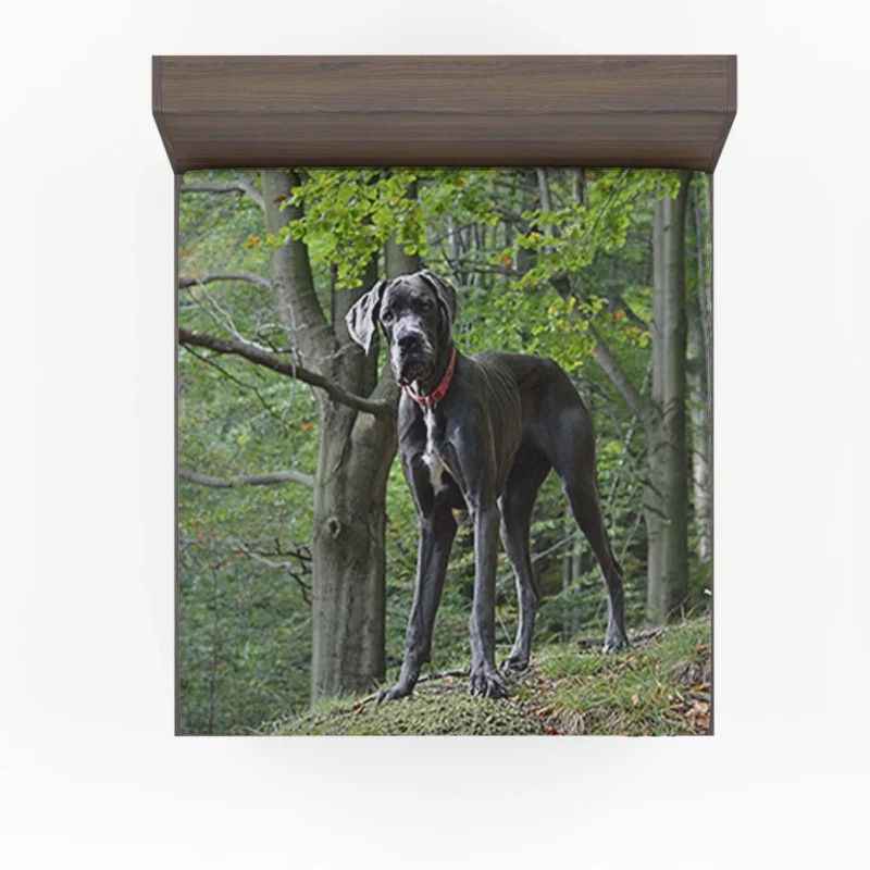 Forest Majesty Captured: Large Great Dane Fitted Sheet