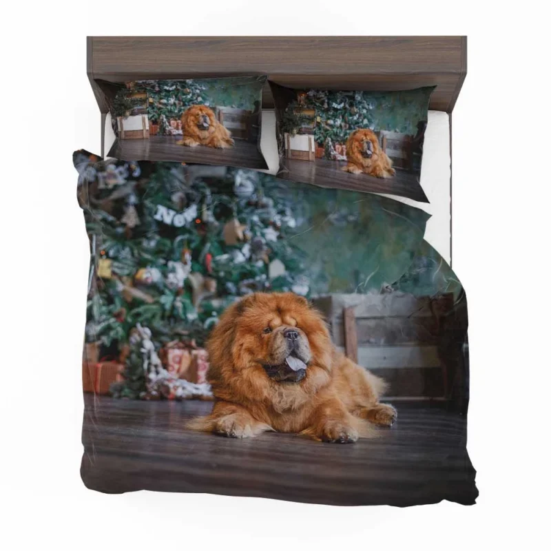 Fourfold Chow Chow Delight Wallpaper Bedding Set 1