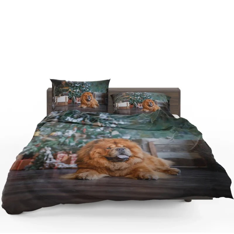 Fourfold Chow Chow Delight Wallpaper Bedding Set