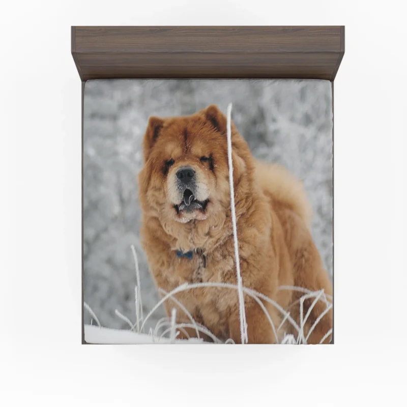 Fourfold Chow Chow Excellence Wallpaper Fitted Sheet