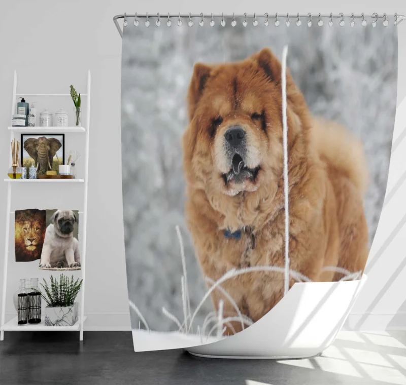 Fourfold Chow Chow Excellence Wallpaper Shower Curtain