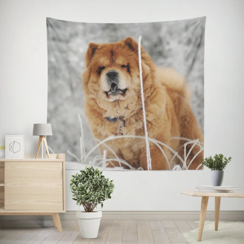 Fourfold Chow Chow Excellence Wallpaper Wall Tapestry