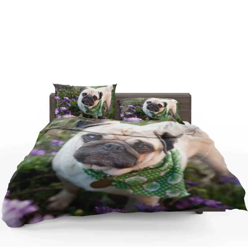 Fourfold Pug Charm: Pug Quartet Bedding Set