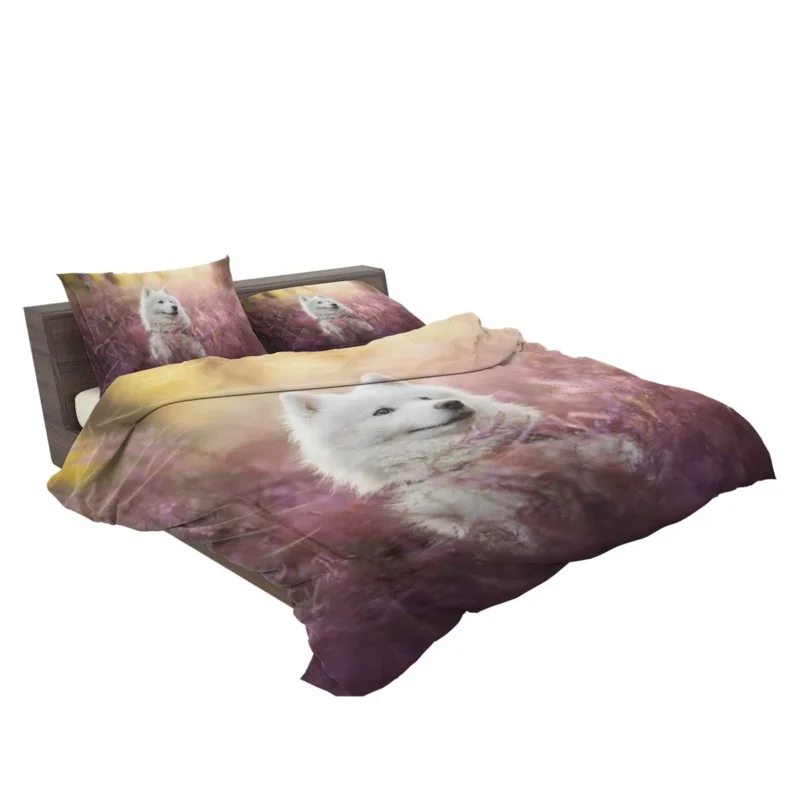 Fourfold Samoyed Majesty: Quartet Bedding Set 2