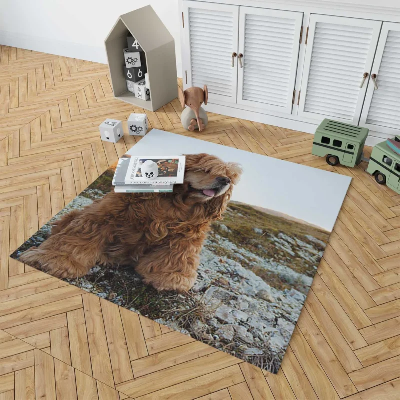 Fourfold Spaniel Beauty: Cocker Spaniel Quartet Floor Rug 1