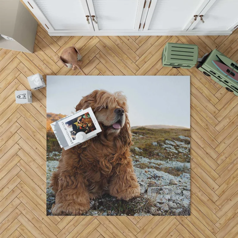 Fourfold Spaniel Beauty: Cocker Spaniel Quartet Floor Rug