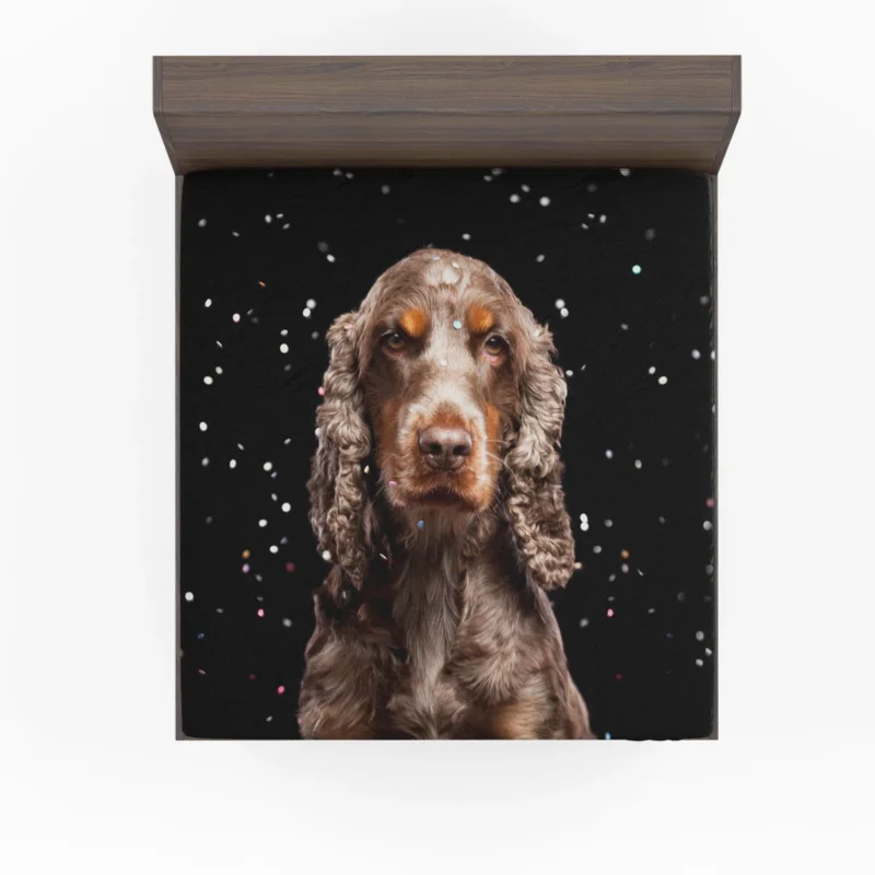 Fourfold Spaniel Delight: Cocker Spaniel Quartet Fitted Sheet