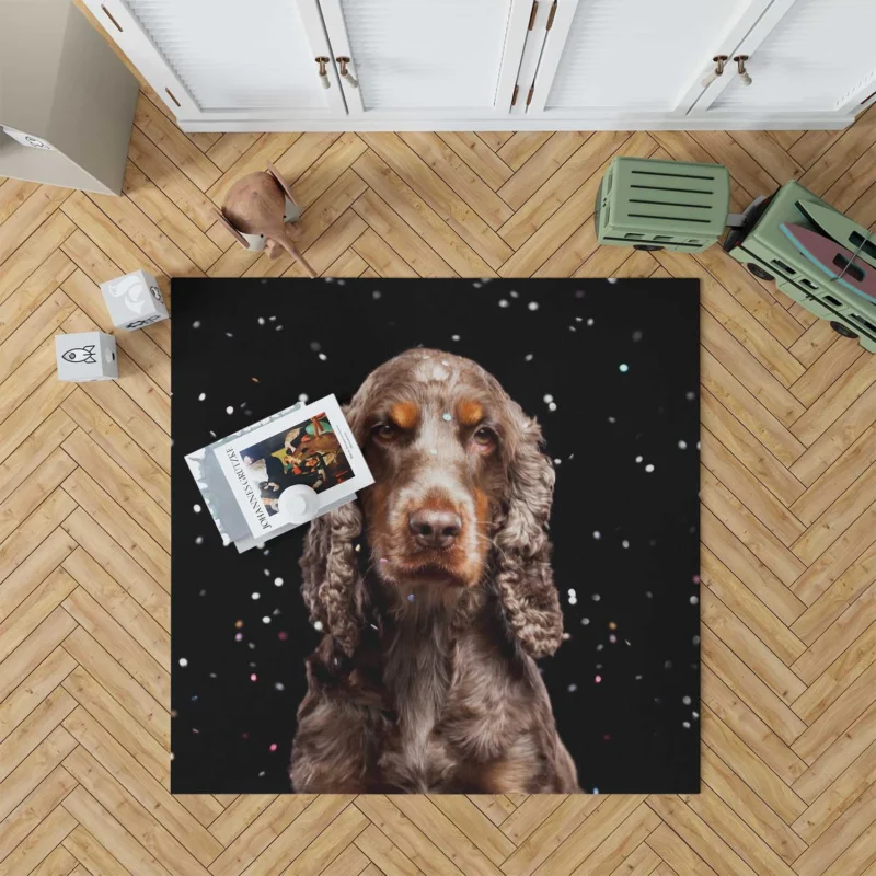 Fourfold Spaniel Delight: Cocker Spaniel Quartet Floor Rug