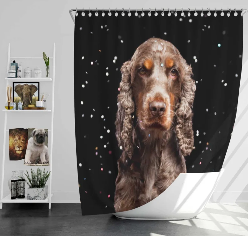 Fourfold Spaniel Delight: Cocker Spaniel Quartet Shower Curtain