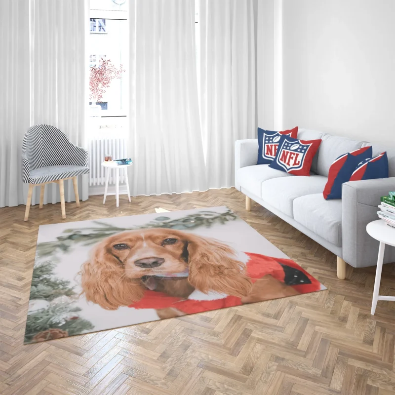 Fourfold Spaniel Elegance: Cocker Spaniel Quartet Floor Rug 2