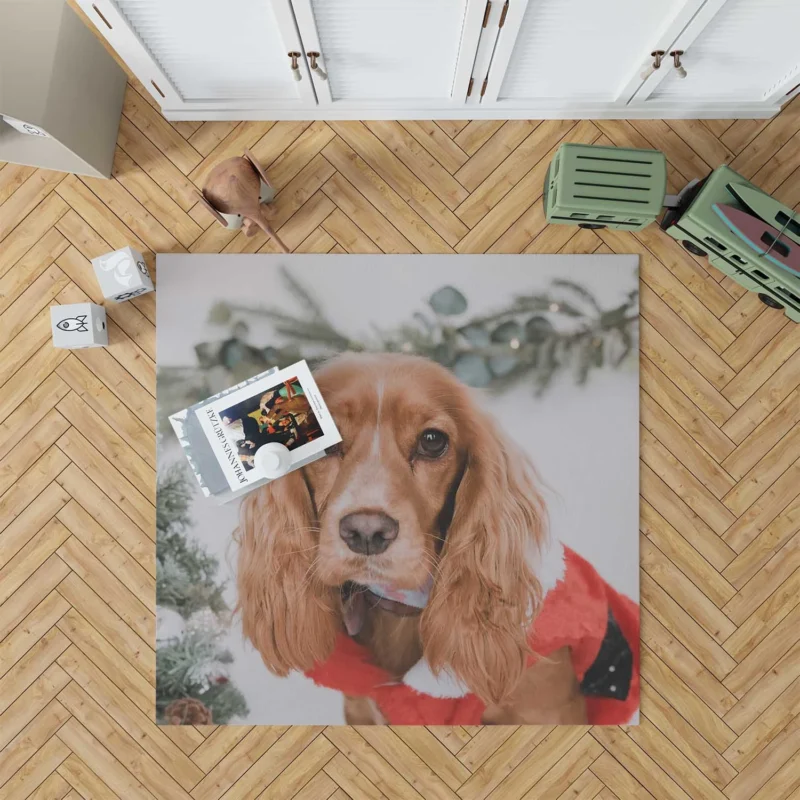 Fourfold Spaniel Elegance: Cocker Spaniel Quartet Floor Rug