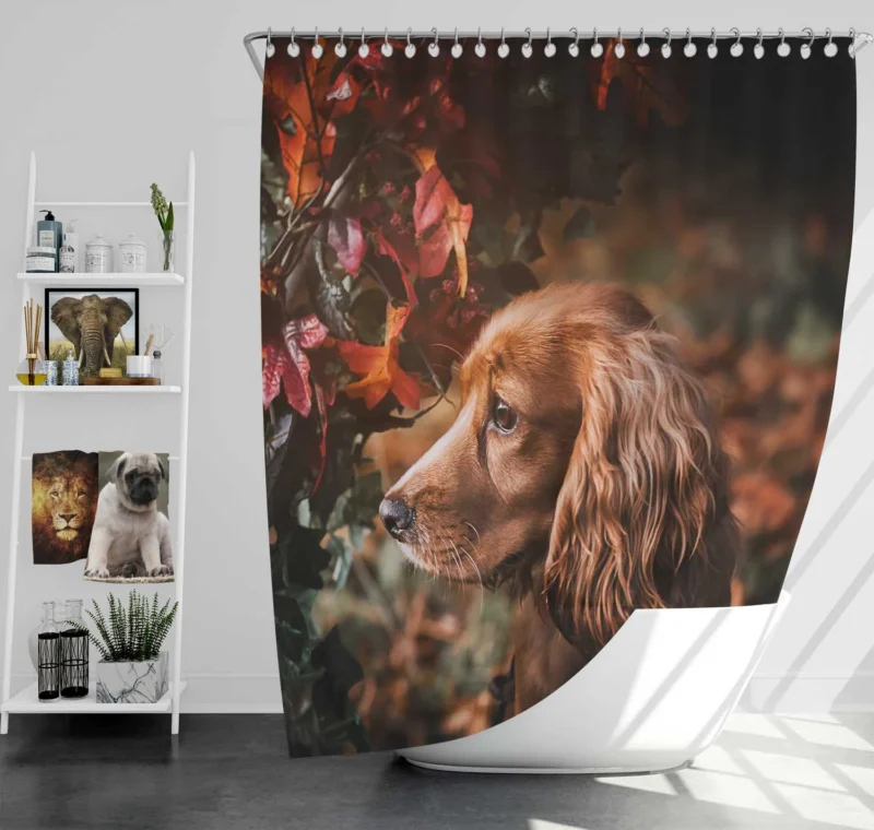 Fourfold Spaniel Grace with Cocker Spaniels Shower Curtain