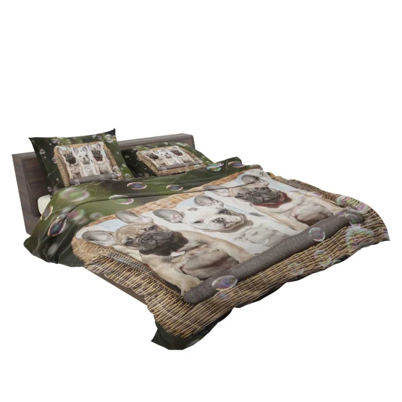 French Bulldog Bubble Bliss: Cute Puppy Play Bedding Set 2