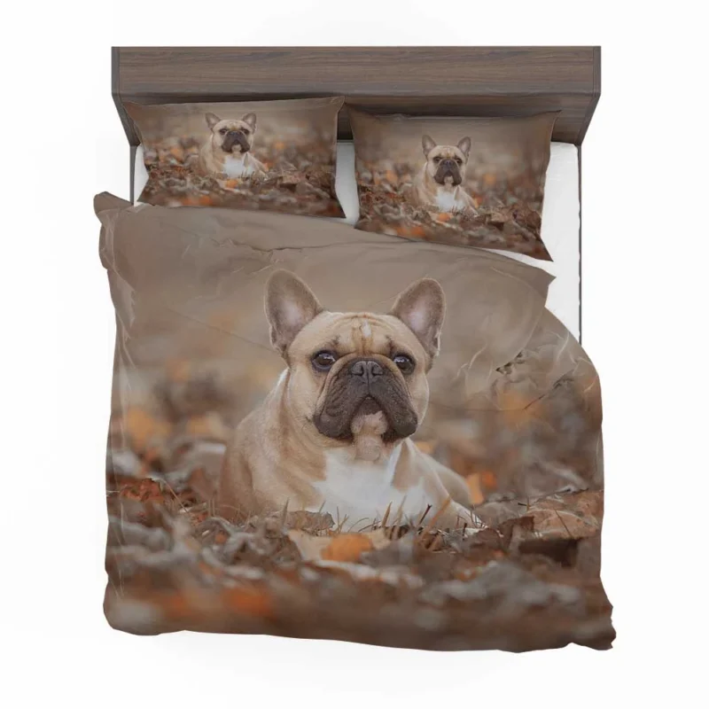 French Bulldog Fall Fantasy: Leaves in the Air Bedding Set 1