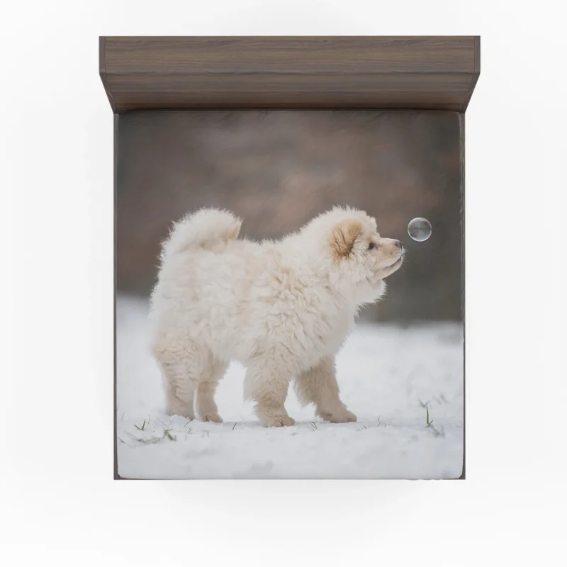 Friendly Bauble: Chow Chow Quartet Fitted Sheet