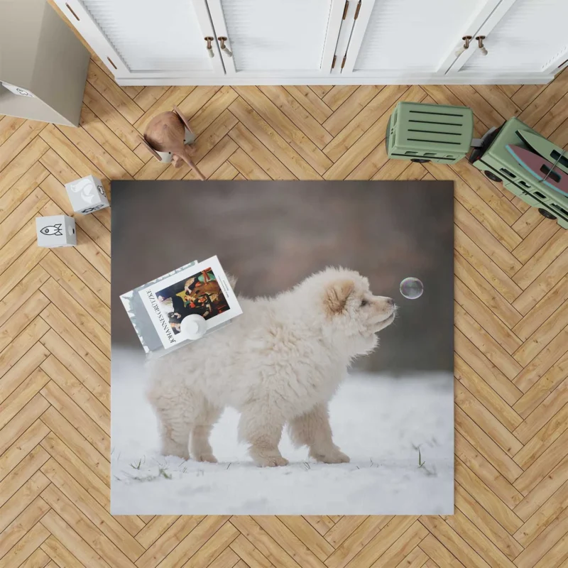 Friendly Bauble: Chow Chow Quartet Floor Rug